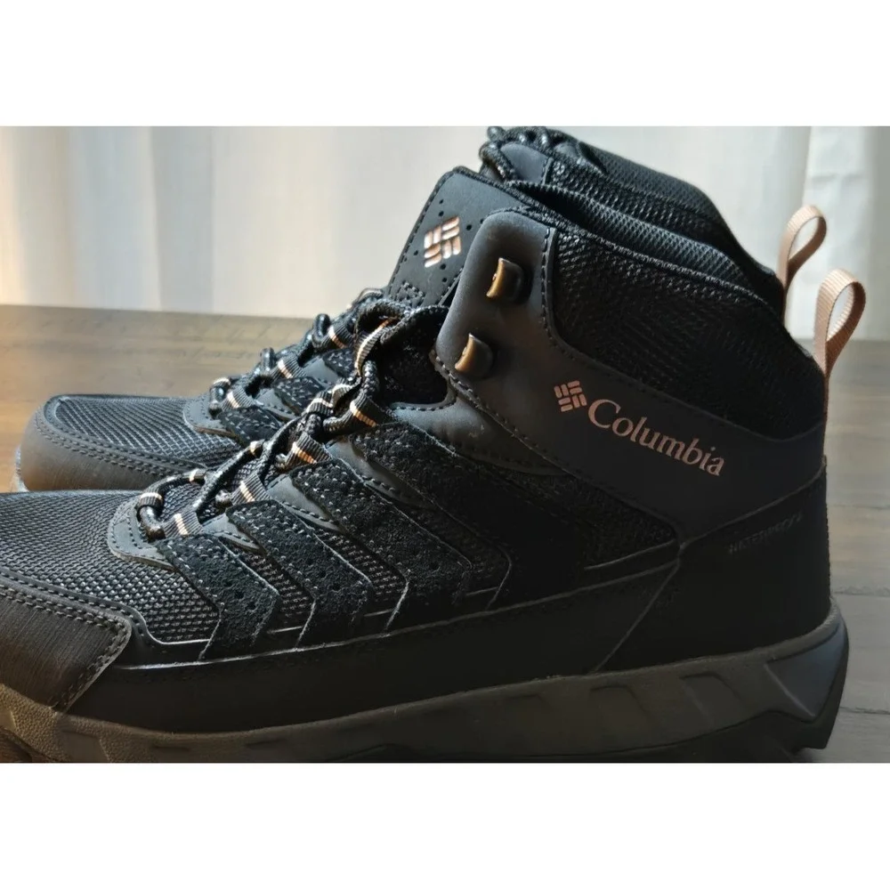 Mens Columbia STRATA‎ TRAIL MID WP Size 7.5 Black Owl